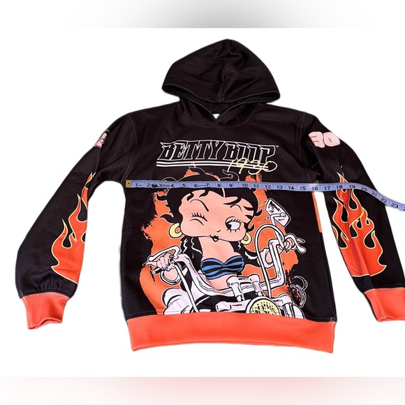 BETTY BOOP FASHION NOVA Juniors GRAPHIC PRINT HOODIE SIZES 7/8 (XS/S) NWT - Picture 5 of 12